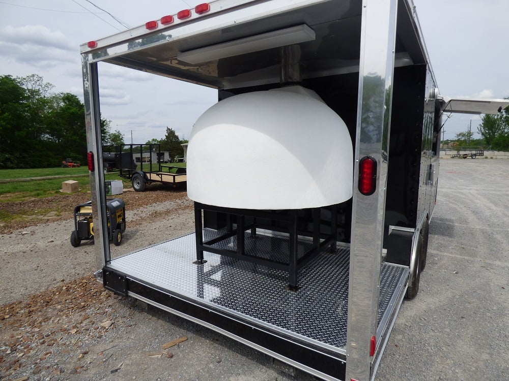 8.5' x 20' Concession Food Trailer Black Pizza Event Catering