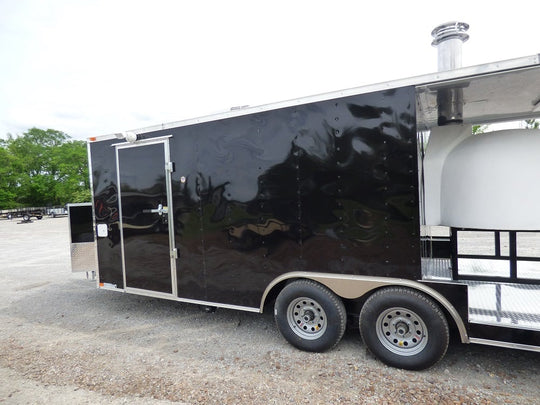 8.5' x 20' Concession Food Trailer Black Pizza Event Catering