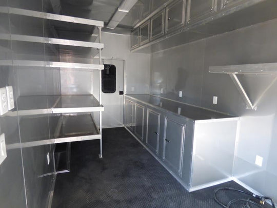 8.5' x 24' Concession Food Trailer Charcoal Grey Event Catering