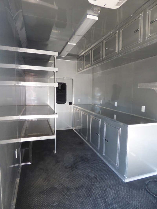 8.5' x 24' Concession Food Trailer Charcoal Grey Event Catering