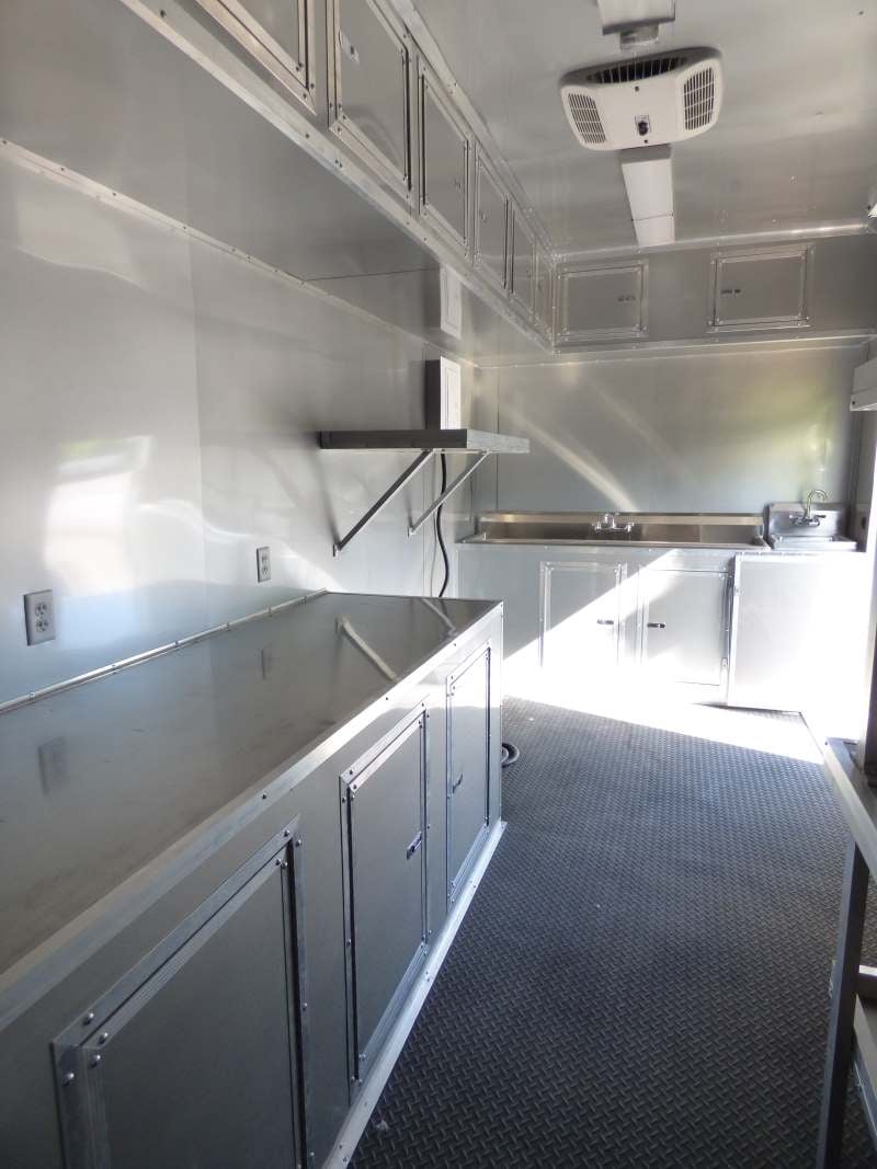 8.5' x 24' Concession Food Trailer Charcoal Grey Event Catering