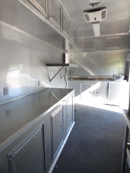 8.5' x 24' Concession Food Trailer Charcoal Grey Event Catering