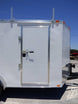 7x14 Enclosed Trailer White V - Nose Ladder Racks (2) 3500lb Axles Storage - SLE Equipment - 7