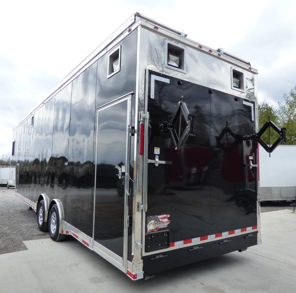 8.5' x 36' Black - Gooseneck Mobile Marketing Concession Trailer