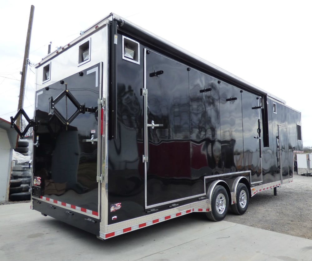 8.5' x 36' Black - Gooseneck Mobile Marketing Concession Trailer