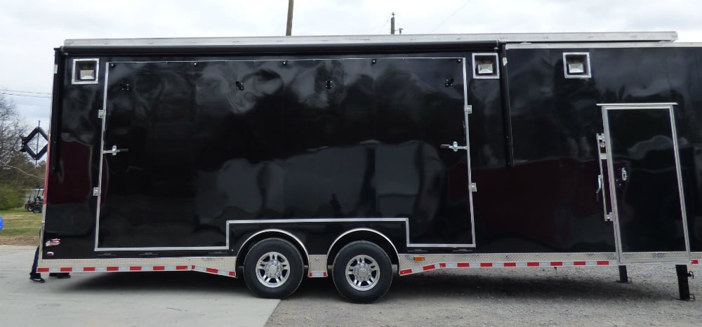 8.5' x 36' Black - Gooseneck Mobile Marketing Concession Trailer