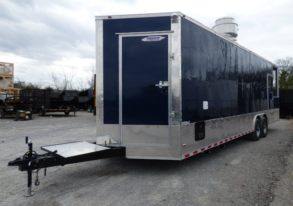 8.5' x 28' Concession Food Trailer Blue