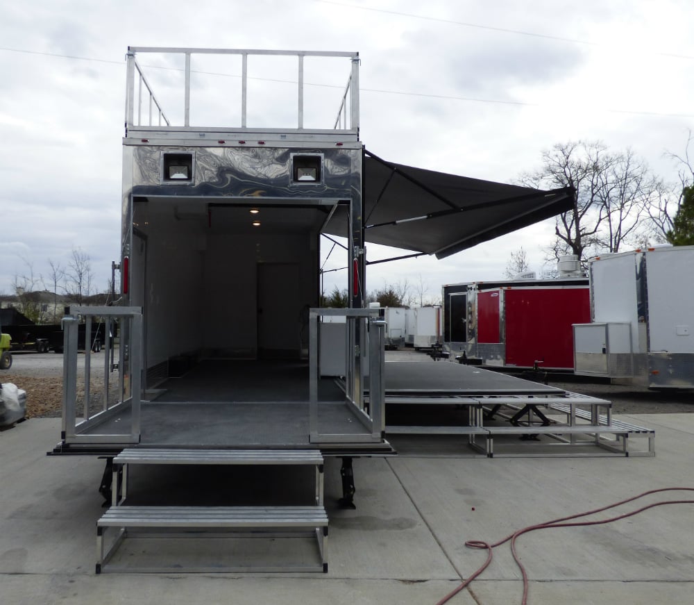 8.5' x 36' Black - Gooseneck Mobile Marketing Concession Trailer