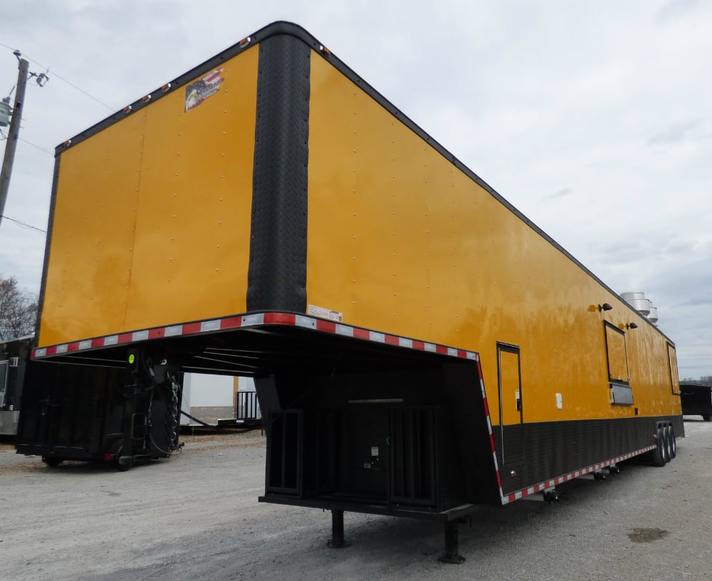 8.5' x 52' Concession Food Trailer Gooseneck Yellow