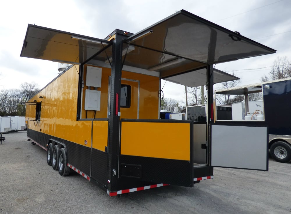 8.5' x 52' Concession Food Trailer Gooseneck Yellow