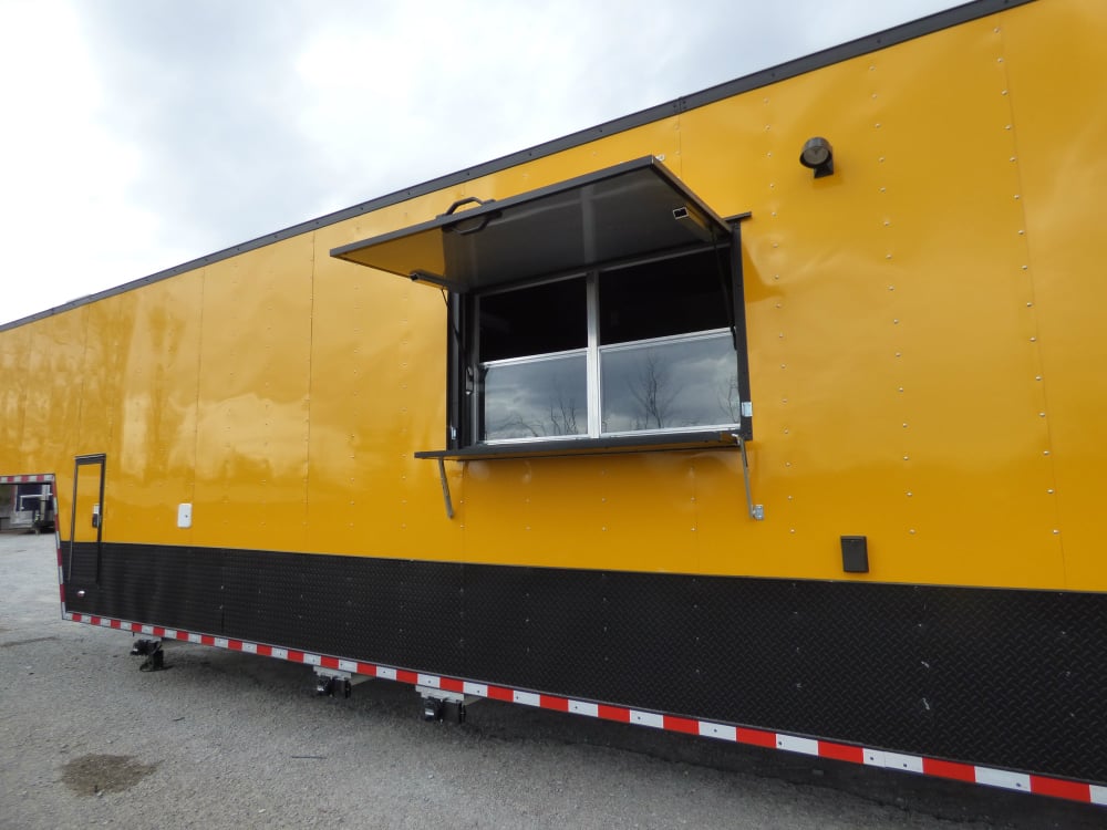 8.5' x 52' Concession Food Trailer Gooseneck Yellow