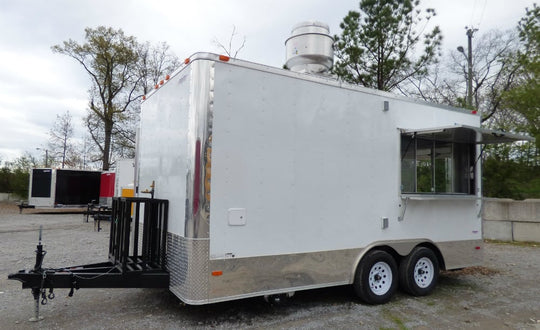 Concession Trailer 8.5' X 16' White Food Event Catering