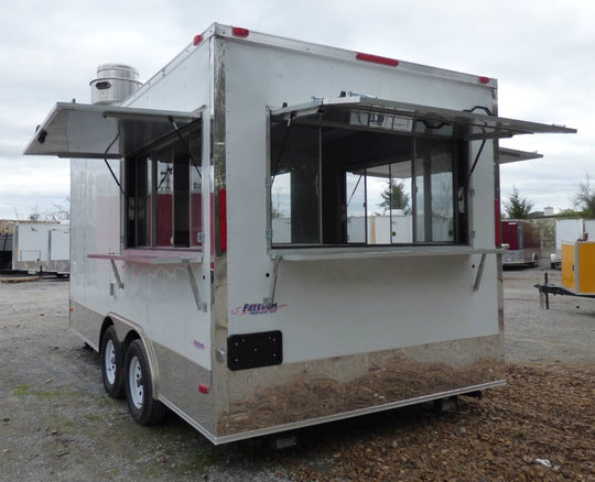 Concession Trailer 8.5' X 16' White Food Event Catering