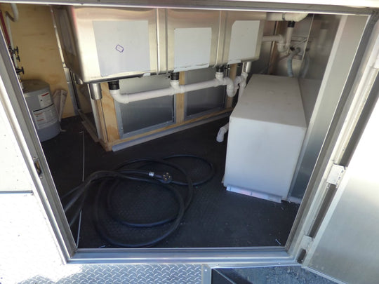 8.5' x 27' Concession Trailer Silver Frost Food Event Catering