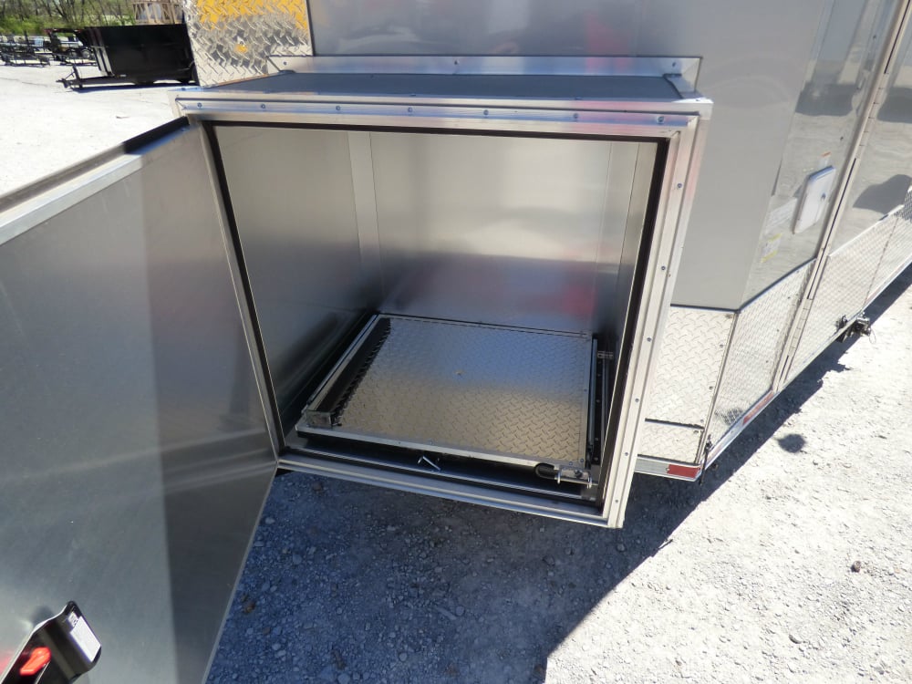 8.5' x 27' Concession Trailer Silver Frost Food Event Catering