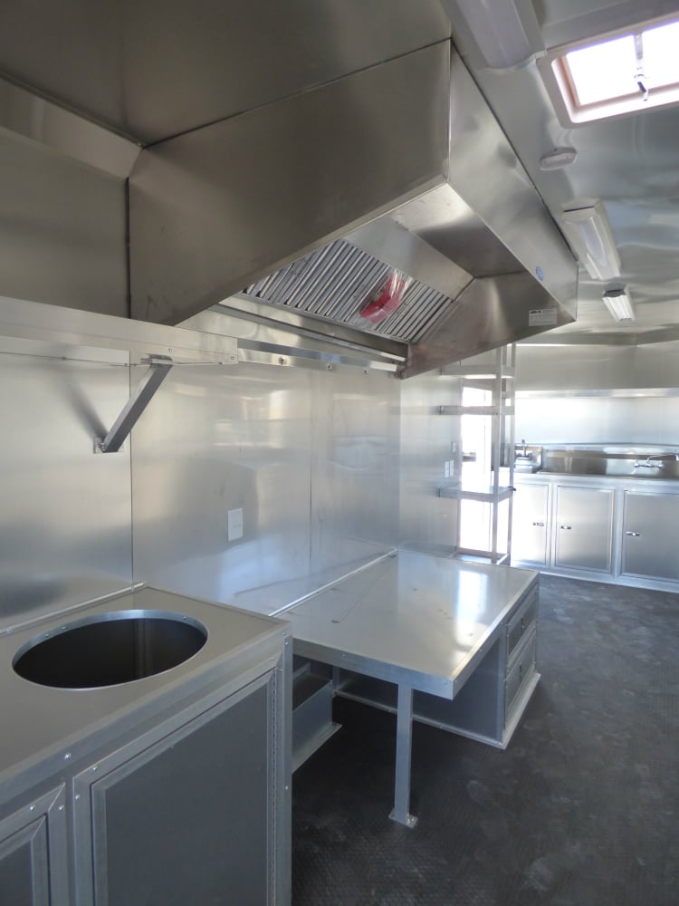 8.5' x 27' Concession Trailer Silver Frost Food Event Catering