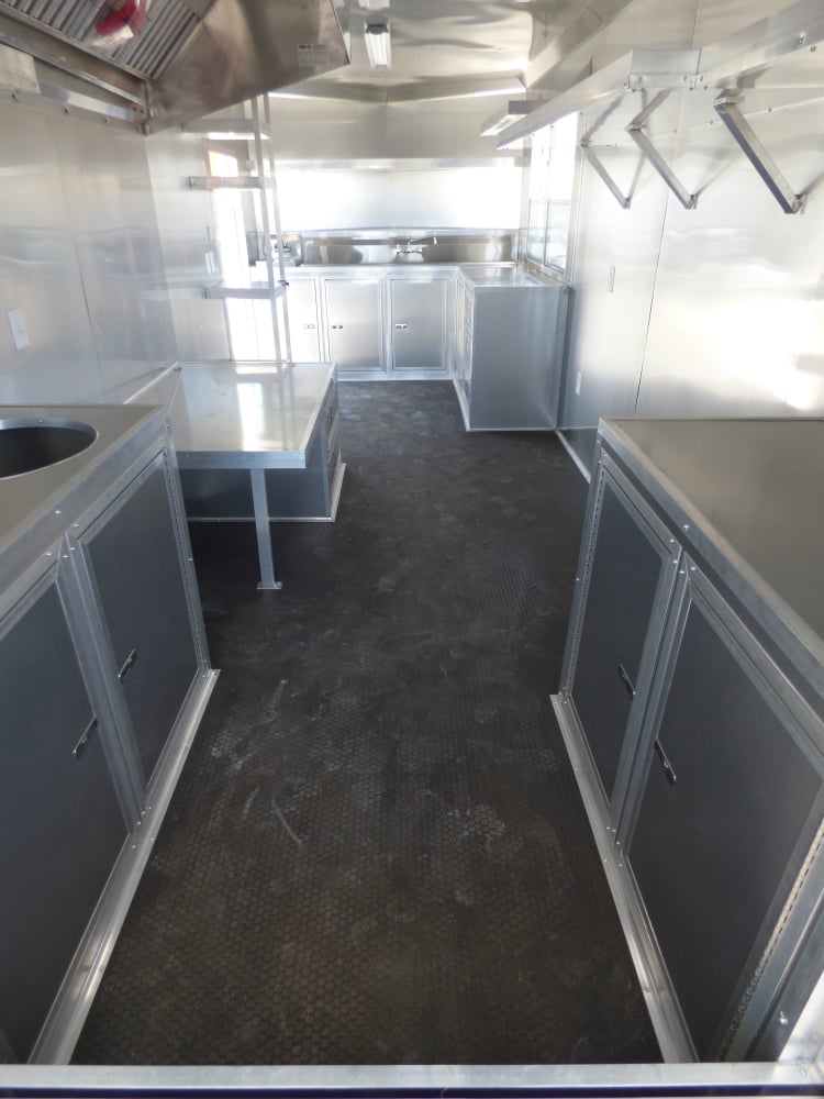 8.5' x 27' Concession Trailer Silver Frost Food Event Catering