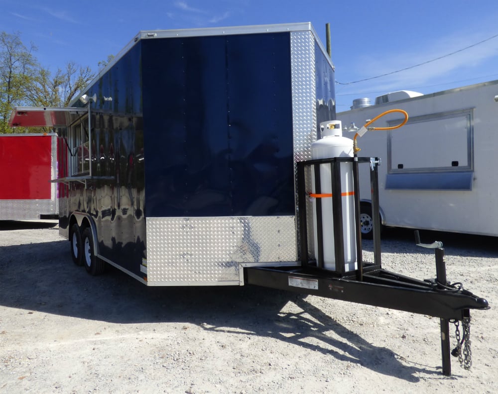 8.5' x 16' Concession Trailer Indigo Blue Food Event Catering