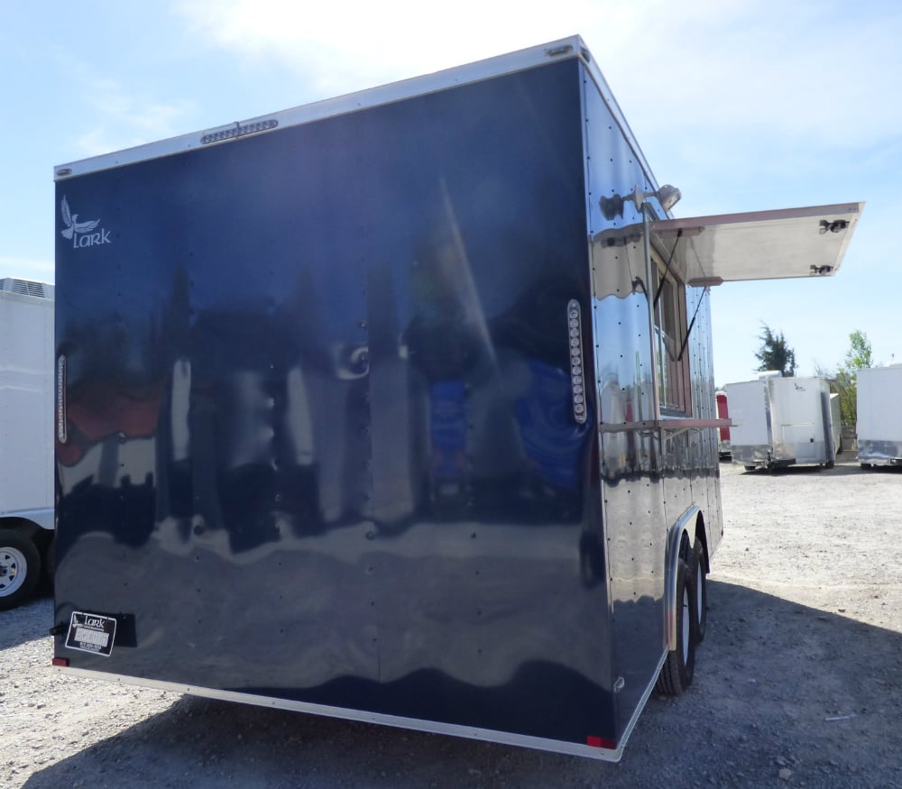 8.5' x 16' Concession Trailer Indigo Blue Food Event Catering