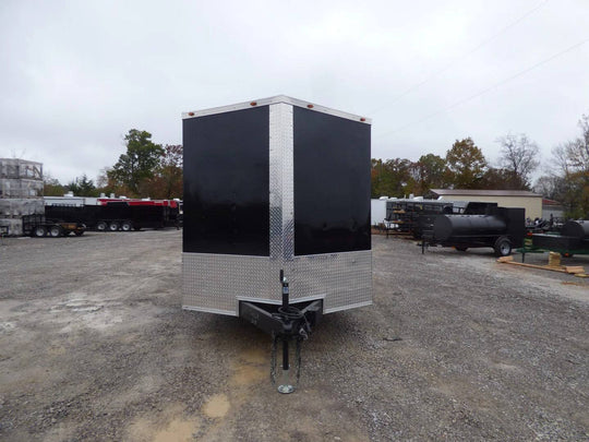 Enclosed Utility Hybrid Trailer 7'x18' with Side Ramp - Lawn Mower Equipment Hauler Storage - SLE Equipment - 2