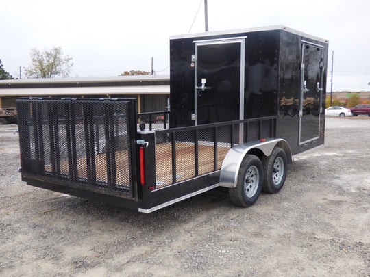 Enclosed Utility Hybrid Trailer 7'x18' with Side Ramp - Lawn Mower Equipment Hauler Storage - SLE Equipment - 5