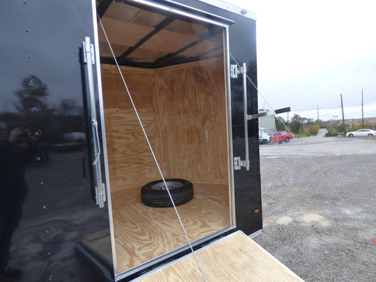 Enclosed Utility Hybrid Trailer 7'x18' with Side Ramp - Lawn Mower Equipment Hauler Storage - SLE Equipment - 15