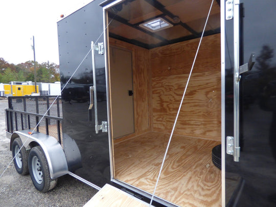 Enclosed Utility Hybrid Trailer 7'x18' with Side Ramp - Lawn Mower Equipment Hauler Storage - SLE Equipment - 8