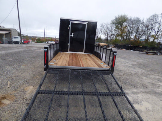 Enclosed Utility Hybrid Trailer 7'x18' with Side Ramp - Lawn Mower Equipment Hauler Storage - SLE Equipment - 10