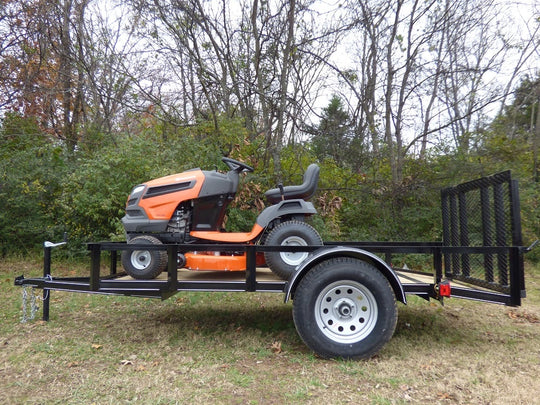 Husqvarna YTH1942 Lawn Tractor with a 5x10 Utility Trailer