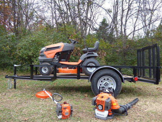 Husqvarna YTH1942 5x10 Utility Trailer and Handheld Package