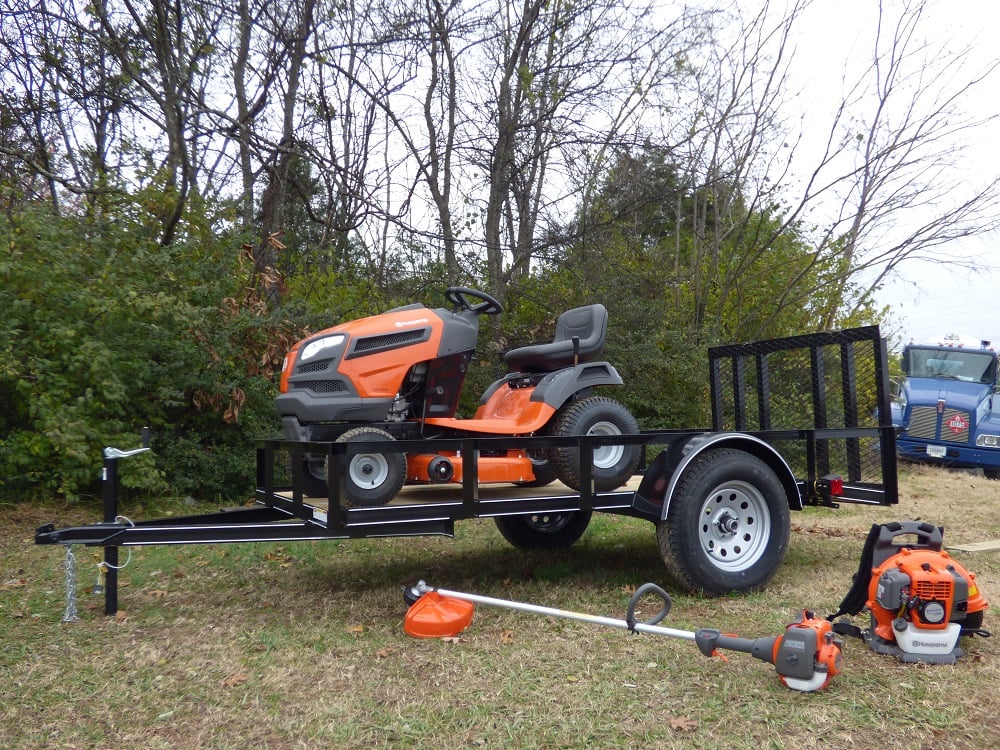 Husqvarna YTH1942 5x10 Utility Trailer and Handheld Package