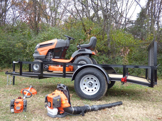 Husqvarna YTH1942 5x10 Utility Trailer and Handheld Package