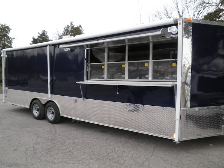 Concession Trailer 8.5'x'24' Dark Blue - Food Vending Catering Event