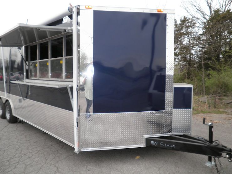 Concession Trailer 8.5'x'24' Dark Blue - Food Vending Catering Event