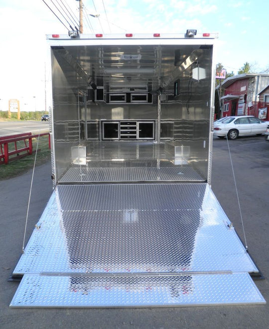 Enclosed Trailer 8.5'x28' Black Front Side