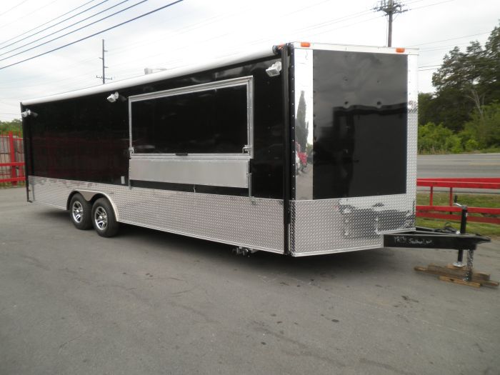 Concession Trailers 8.5'x24' Black - Event Food Vending Catering trailer