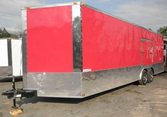 Enclosed Trailer 8.5'x24' Red - ATV Car Bike Equipment Hauler Storage - SLE Equipment - 2