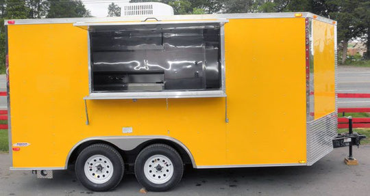 Concession Trailer 8.5'x14' Yellow White Background