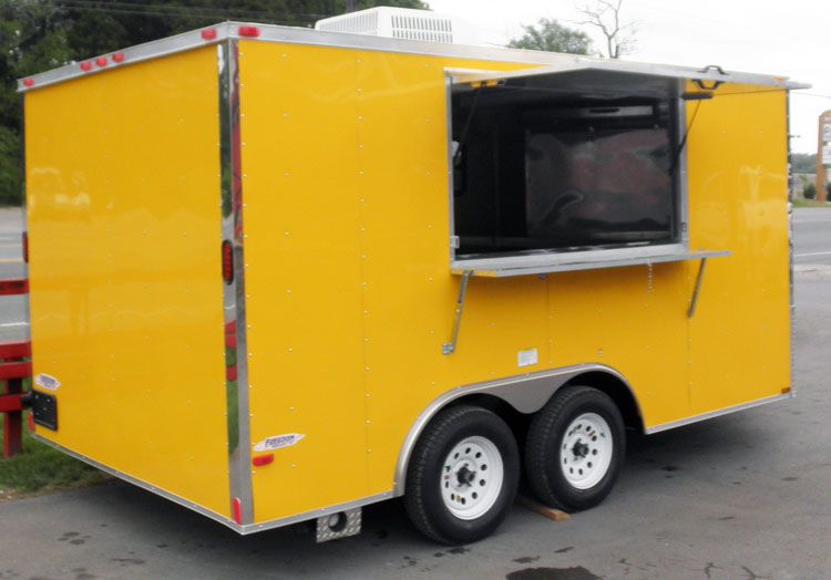 Concession Trailer 8.5'x14' Yellow White Background