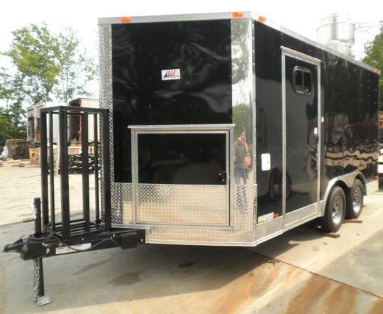 Concession Trailer 8.5'x14' Black - Food Vending Concession Event