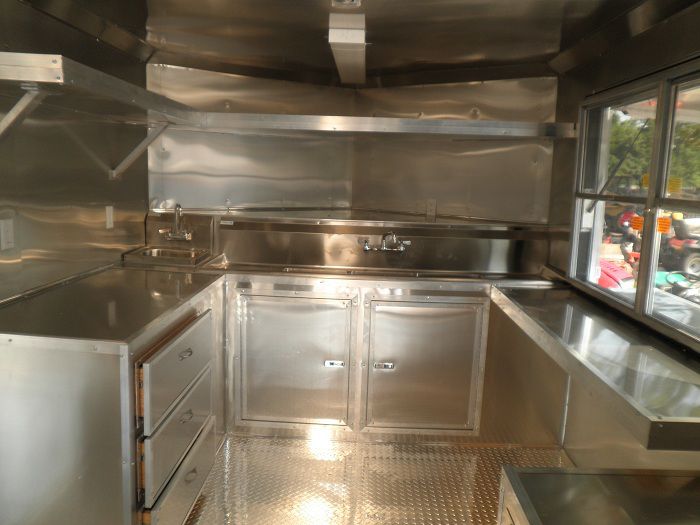 Concession Trailer 8.5'x20' White - BBQ Smoker Food Concession