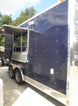 Concession Trailer 8.5'x16' Blue - Event Food Catering BBQ White Background