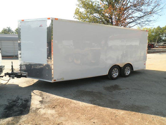 Enclosed Trailer 8.5'x18' White Side