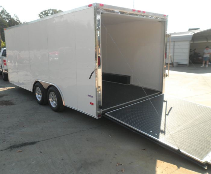 Enclosed Trailer 8.5'x18' White Side