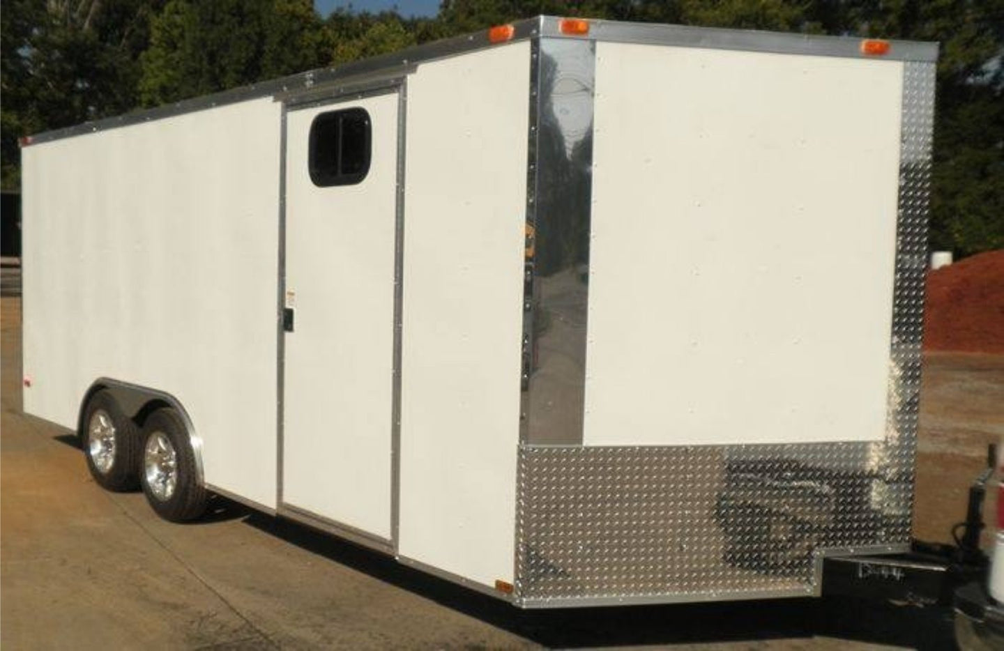 Enclosed Trailer 8.5'x18' White Side