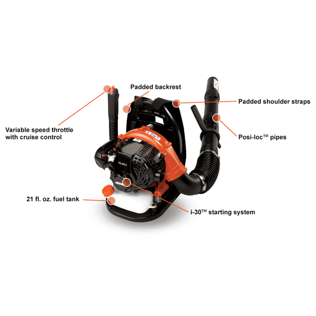 Echo PB-265LN Backpack Leaf Blower - 25.4cc 2-Stroke Engine