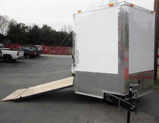 Enclosed Utility Hybrid Trailer 7'x20' - Lawn Mower Equipment Hauler Storage - SLE Equipment - 1