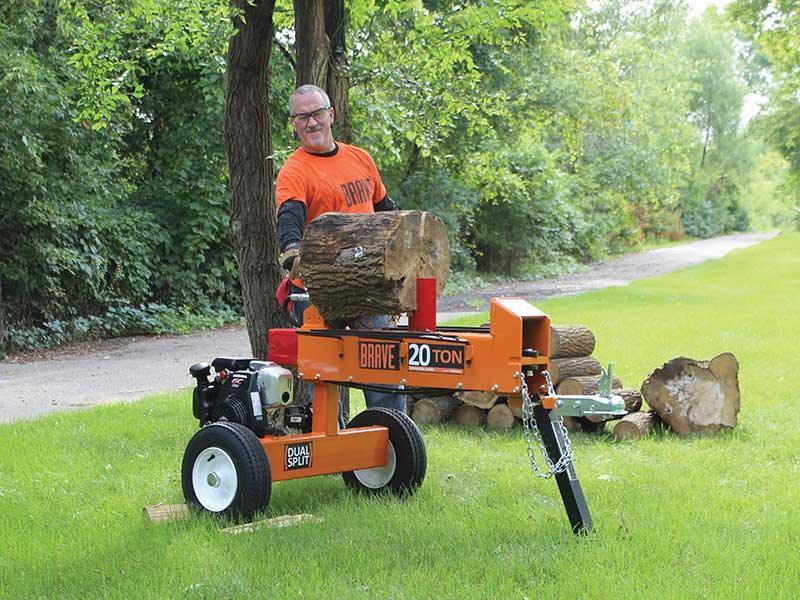 Brave 20 Ton Dual Split Horizontal Log Splitter Honda 160cc