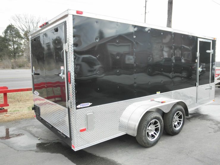 Enclosed Trailer 7'x16' Custom Built White Background