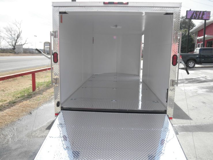 Enclosed Trailer 7'x16' Custom Built White Background